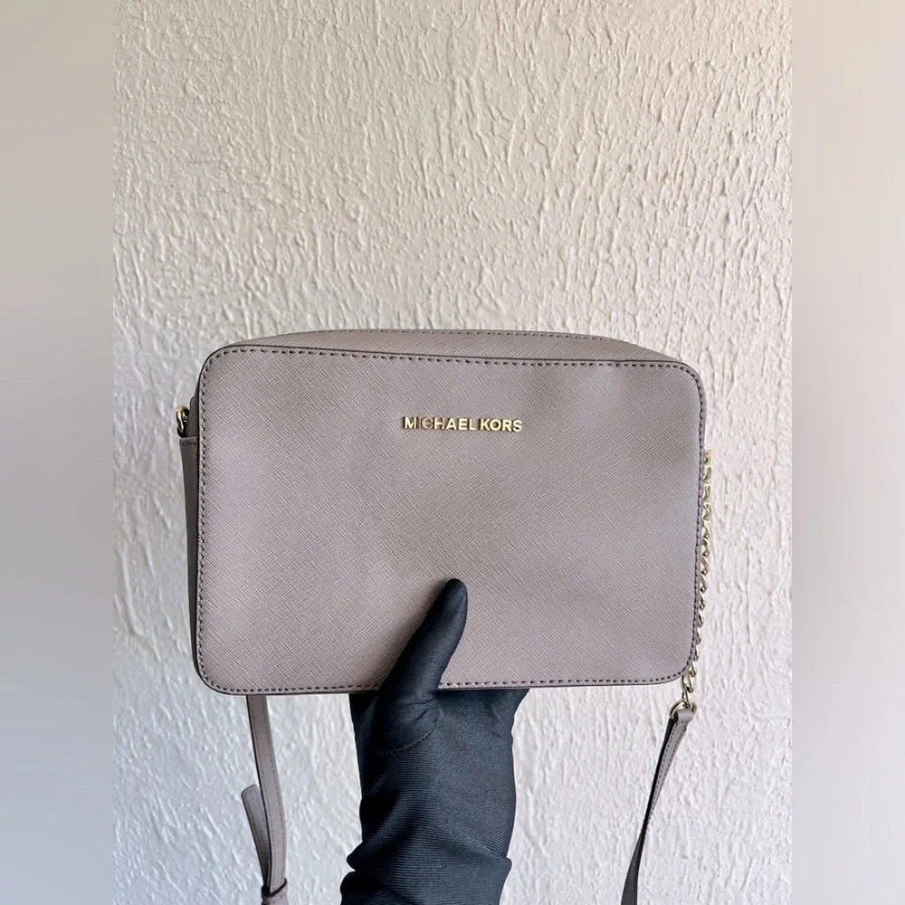 Michael Kors Jet Set Saffiano Leather Crossbody Bag